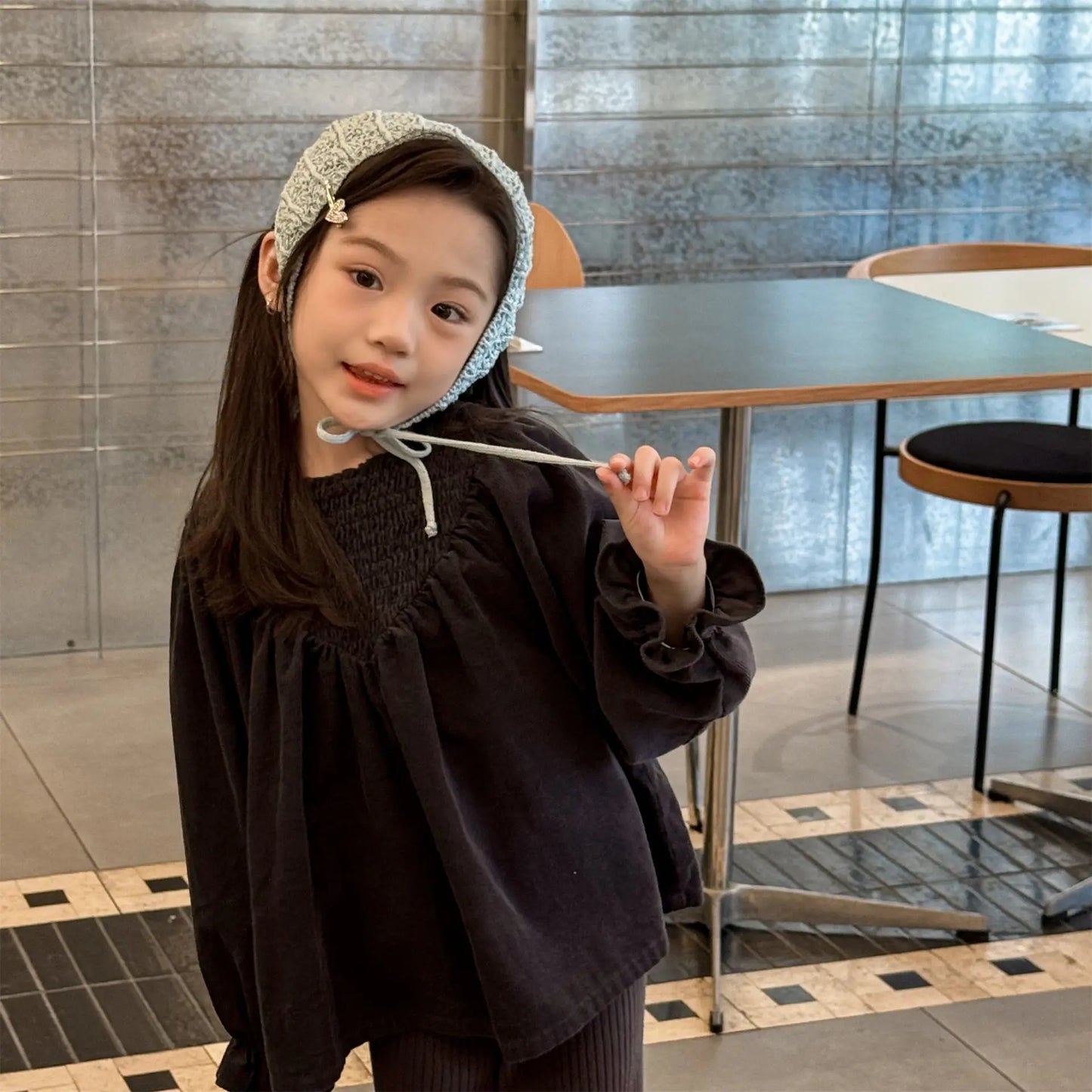 Bat Sleeve Baby Girl's Corduroy Shirt