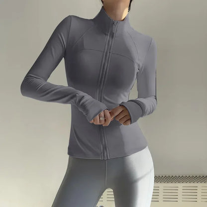 Women Zip Fitness Sports Jacket Yoga Sportswear