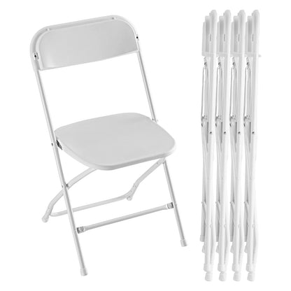Plastic Folding Chairs, Lightweight Portable Indoor/Outdoor
