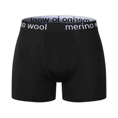 Mens Merino Wool Boxer Brief Breathable Fitness