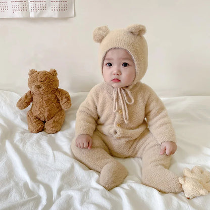 Baby Boy's/Girl's Jumpsuit Mink Velvet Cute Bear