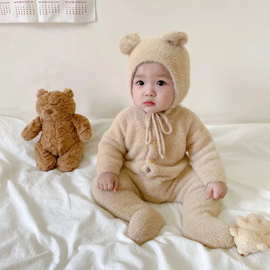 Baby Boy's/Girl's Jumpsuit Mink Velvet Cute Bear