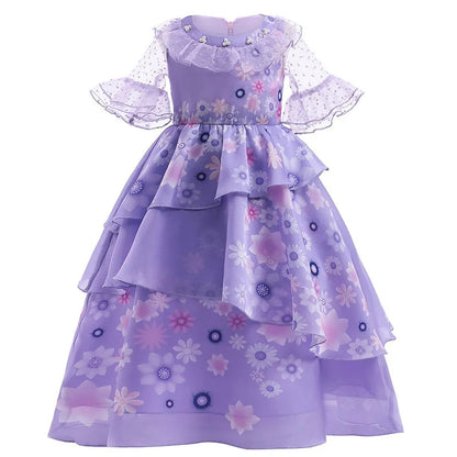 Girls Elsa Anna Dress Princess Carnival Jasmine Rapunzel