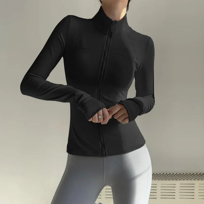 Women Zip Fitness Sports Jacket Yoga Sportswear