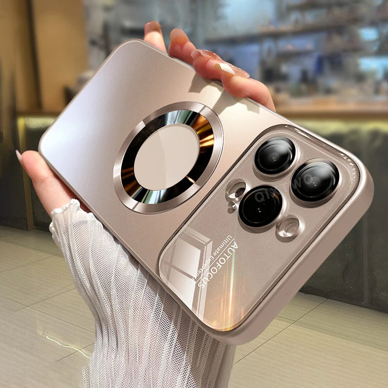 Luxury Glass Camera For Magesafe Magnetic Wireless