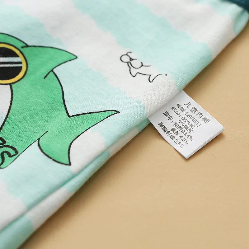 4PCS Boys Cute Cotton Breathable Comfort Underwear