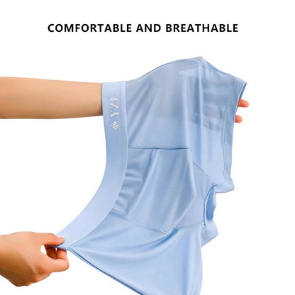Men's Silk Flat Corner Antibacterial  Boxer Briefs