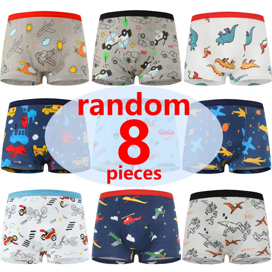 12 pcs Boys Boxer Briefs Cartoon Sets