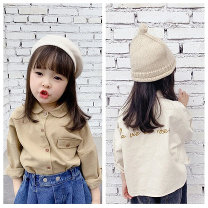 Embroidered Shirt Long Sleeve Baby Girl Cotton