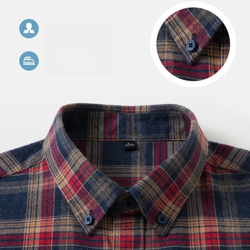Men's, Plaid Casual Jacket, Anti-Wrinkle, Multi-Color