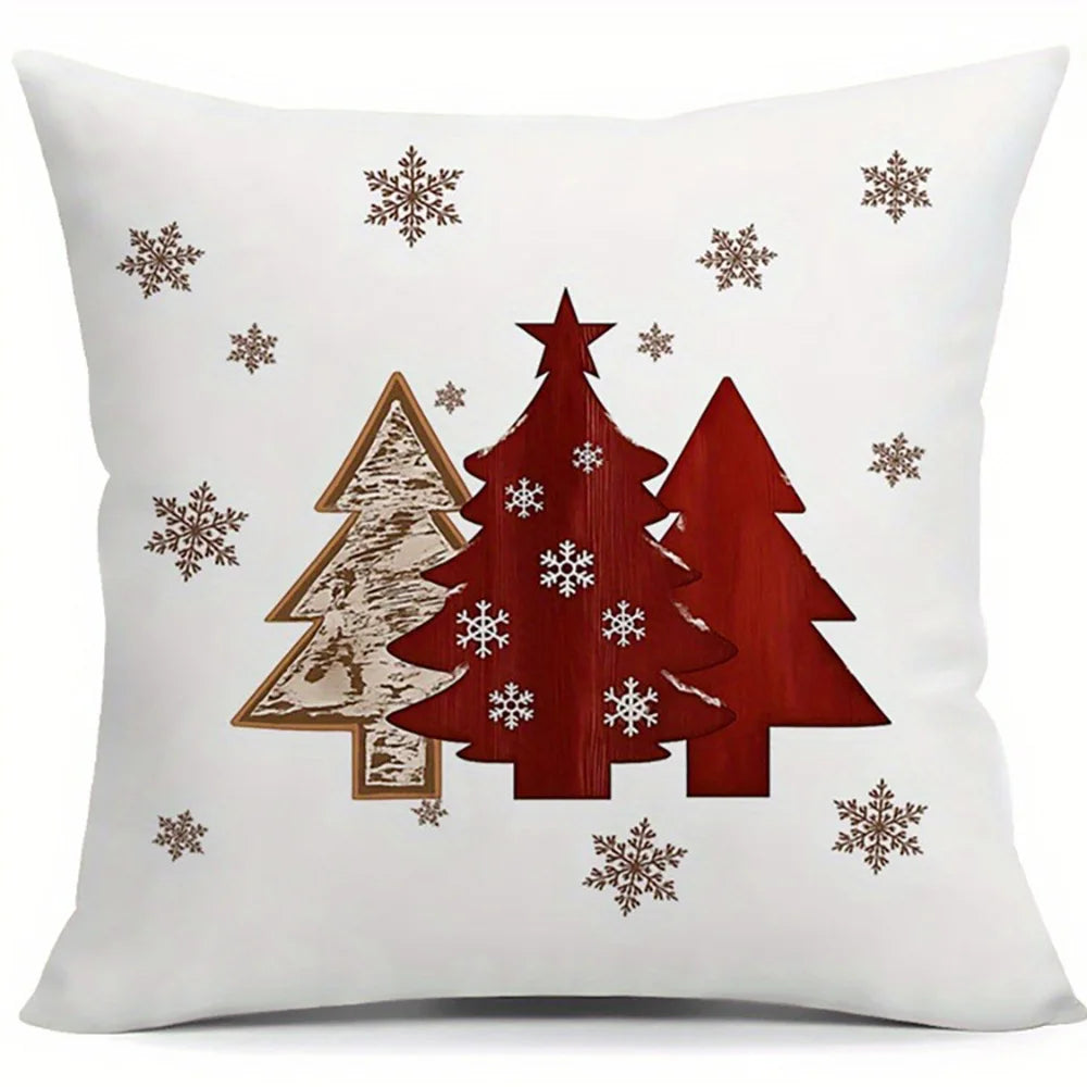 Christmas Tree & Snowflake Pattern Merry Christmas Pillowcases
