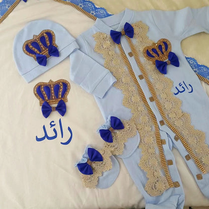 5 Pcs Girl/Boy Hospital Exit Newborn Bling Outfits