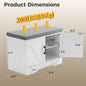 Storage Bench with Padded Seat Cushion 2 Doors