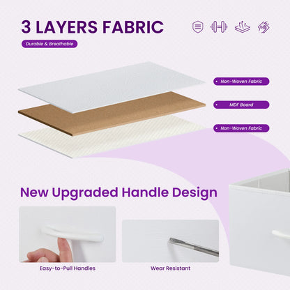 8 Fabric Drawers Storage Cabinet Steel Frame Assembly
