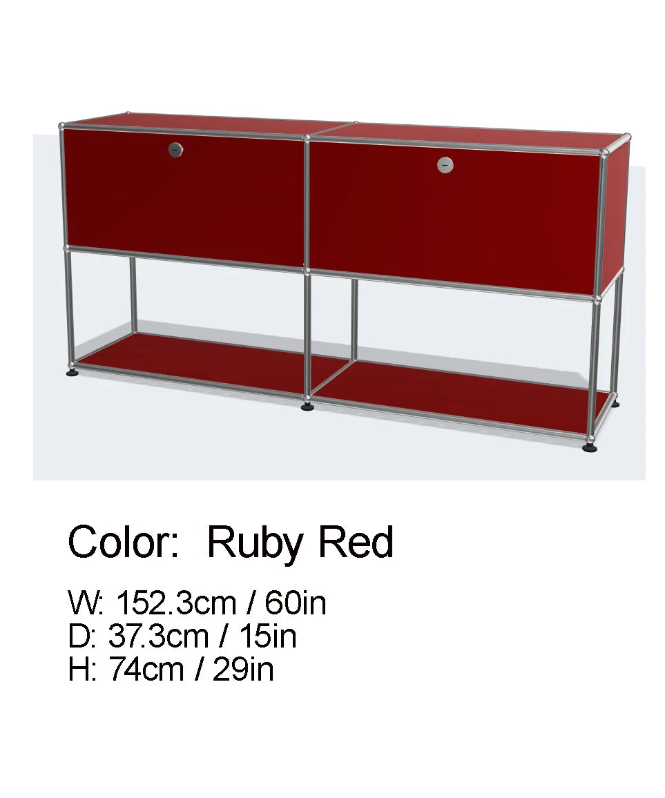 Modular DIY Metal TV Stand Cabinet Storage