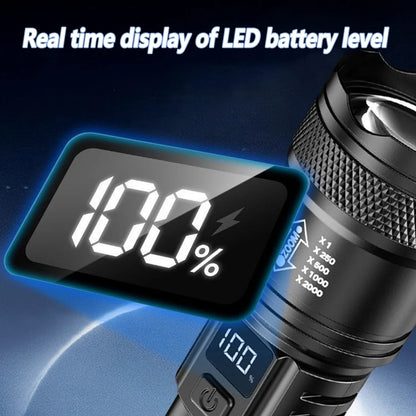 Rechargeable LED Flashlight Zoomable Torch