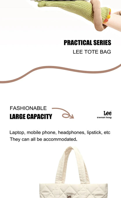 LEE Large Soft Puffer Bag Women Down-filled