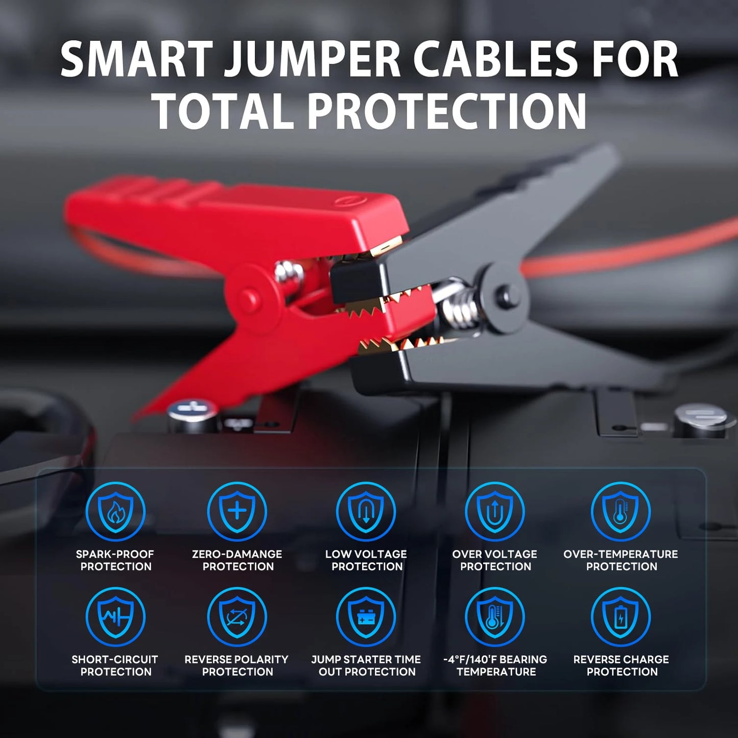 4 In 1 Car Jump Starter, Tire Inflator Pump Compressor