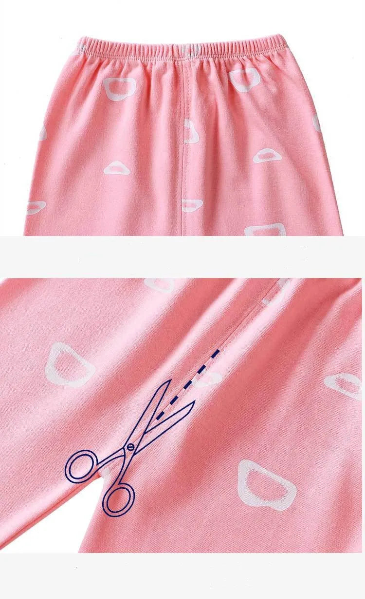 2 Piece Girls/Boys Casual Cartoon Pajamas