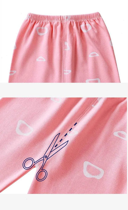 2 Piece Girls/Boys Casual Cartoon Pajamas