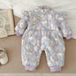 Infant Baby Girls Long Sleeve Cotton Jumpsuit