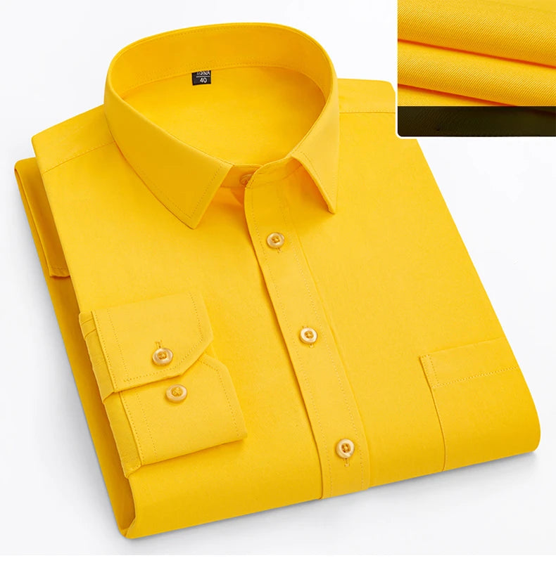 double collor Full shirts for men plus size