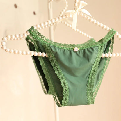 6 Pcs Girls lace nylon low waist  briefs Teenage