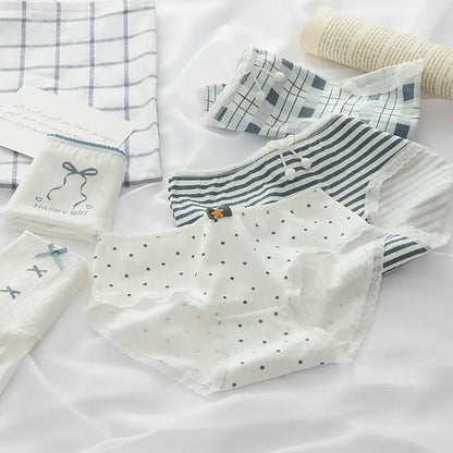 5PCS Girls Cotton Breathable Cartoon Panties