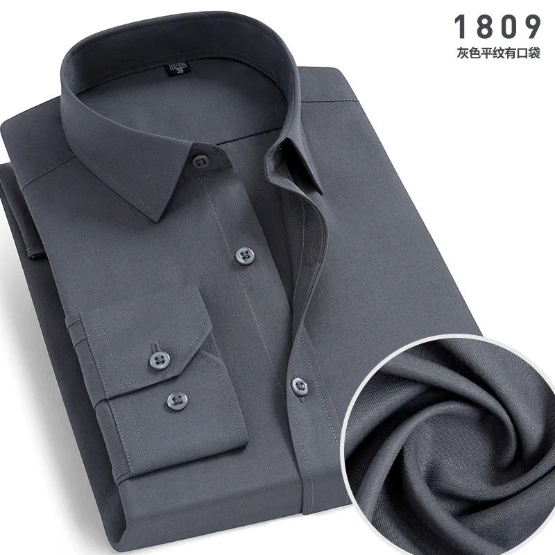 Mens Long-sleeved Non-ironing Anti-wrinkle Shirts