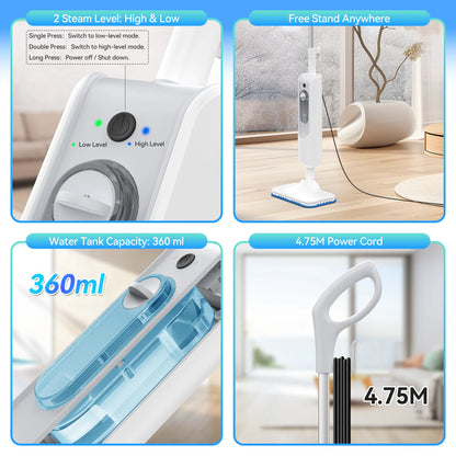 Powerful Mop Scrubbing Steam Cleaner Detachable Floor