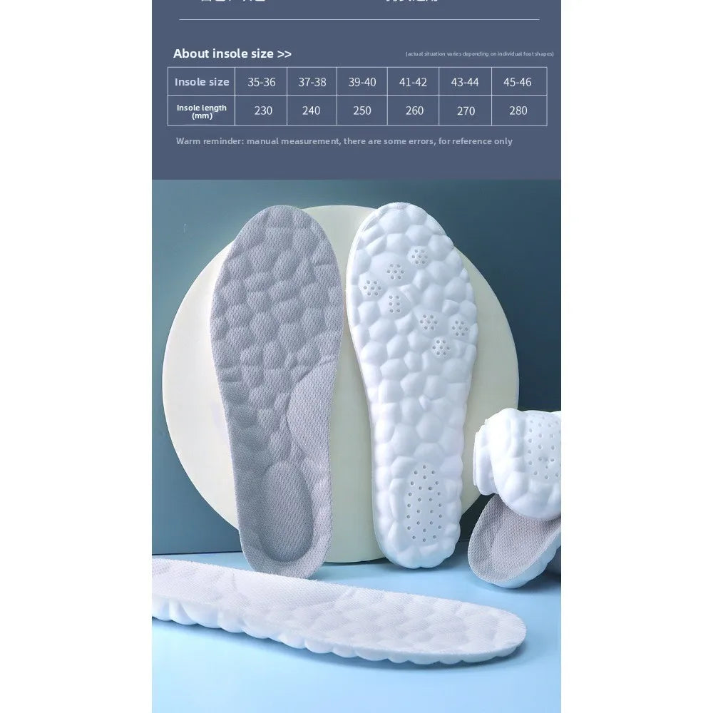 Men/Women Thick Sports Insoles Padded with Anti Odor