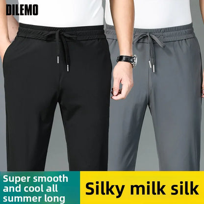 Silk Stretch Casual Fashion Long Pants Pencil