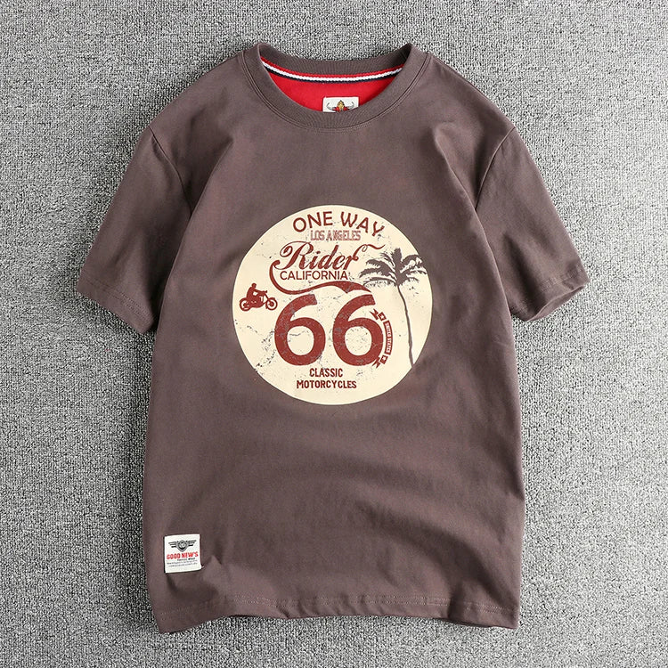 American Retro Short Sleeve O-neck T-shirt