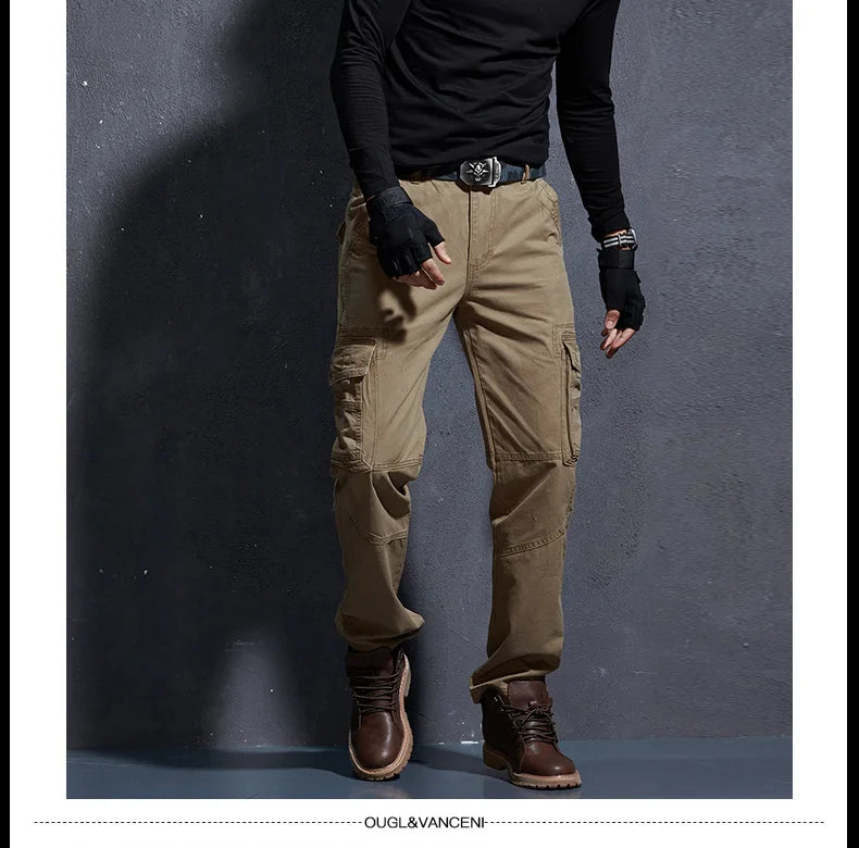 Work Khaki Tactical Pants Men Military Jogger