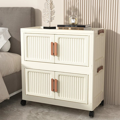 Foldable Plastic Storage Cabinet, Easy Assembly
