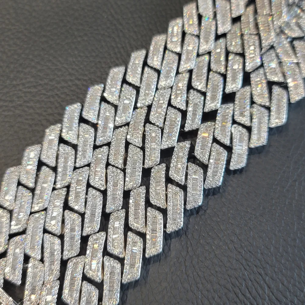 Fashion Square Design Cuban Link Chain Mens