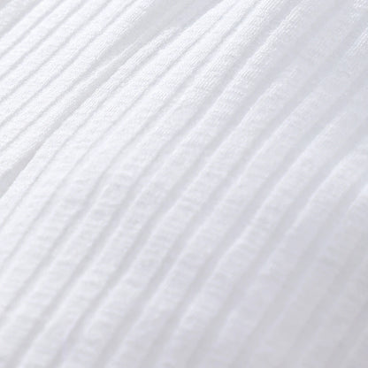 Girls Bubble Sleeve Ribbed Short Romper Set