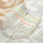 6 Pcs Young Girl Fashion Middle Waist Briefs Underwear Teenager
