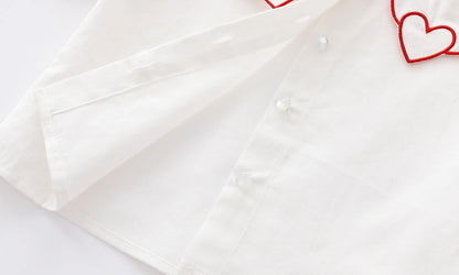 Girls Long Sleeve Loving Heart Shirt