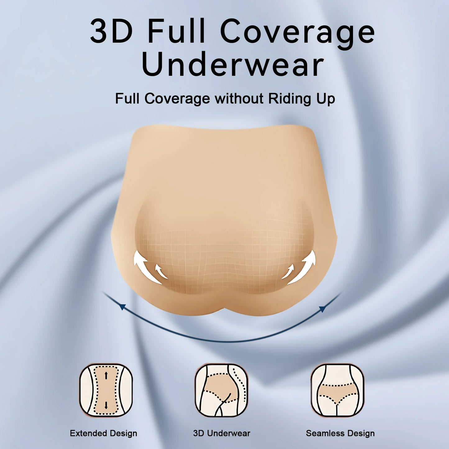 7PC Women High Waist Seamless Underwear Breathable Comfort
