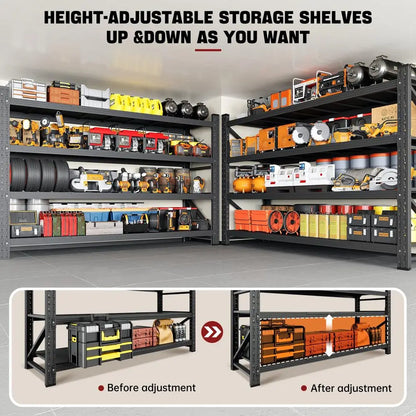 Storage Shelves, Heavy Duty Metal Adjustable Shelving