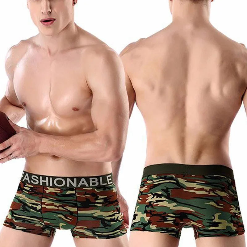 Men Camoflage Cotton Boxer Shorts Underwear