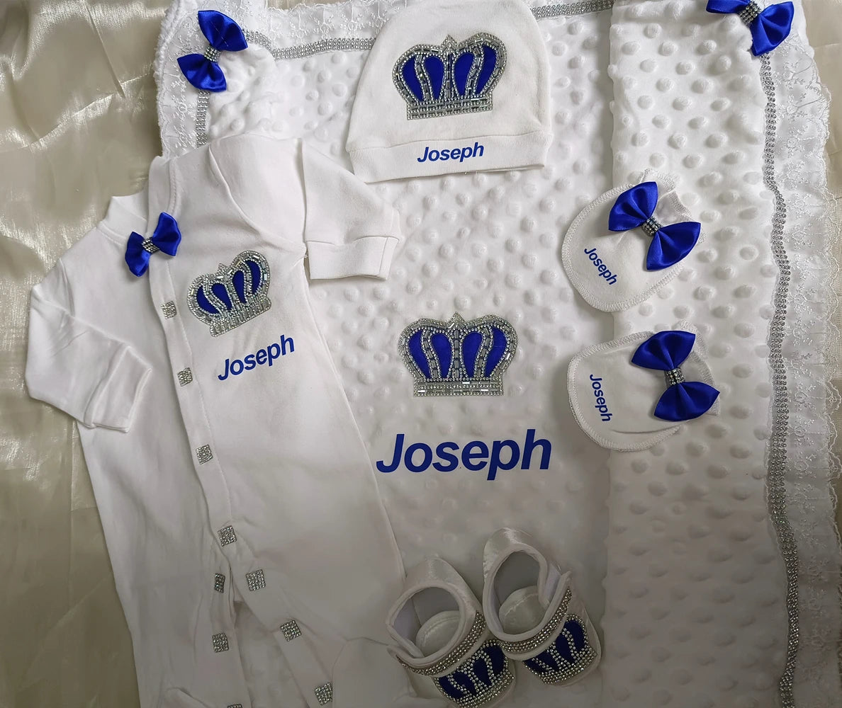 5pcs Handmade Personalized Baby Newborn Jewels Crown Set