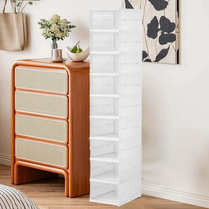 Storage Organizer Foldable Clear Stackable Box