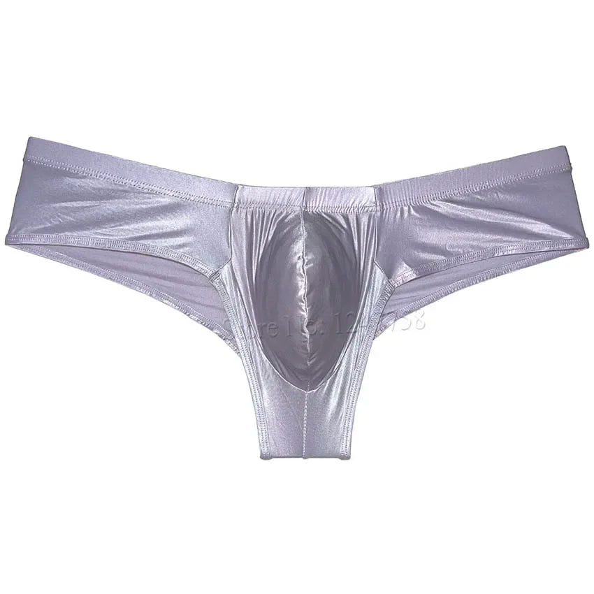 Sexy Men's Shiny Silk Mini Bikini Underwear