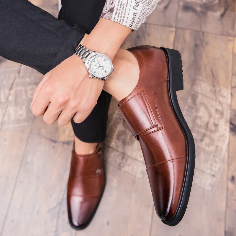Men Leather Oxford Dress Shoes Comfortable
