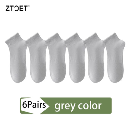6Pairs Men Cotton Mesh Socks