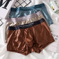 3Pcs Men's Silk Seamless Breathable Boxer Underwear