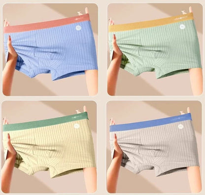 4PCS Teen Boys Antibacterial Breathable Underwear