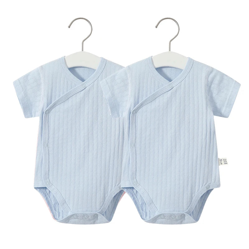2Pcs Newborn Baby Girls Romper Pure Cotton Bodysuit